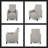 Light Gray Pushback Recliner Chair with Nailhead Trim - Modern Fabric Armchair, Mid-Century Accent for Living Room & Bedroom-1905926828