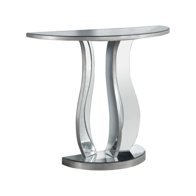 Modern Accent Table Console Table for Entryway, Living Room, Bedroom,Clear Mirror