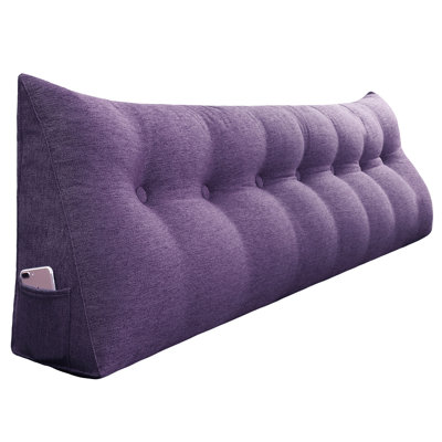 Sit-Up Back Comfort Large Triangular Bolster Headboard Reading Wedge Pillow