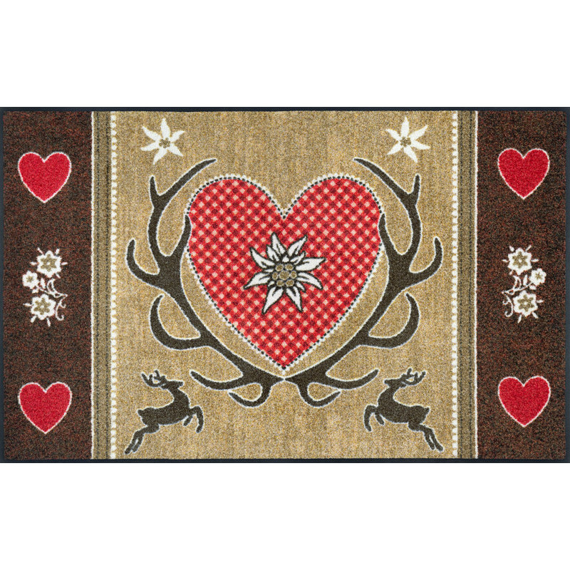 Non-Slip Valentine's Day Indoor / Outdoor Doormat, Rectangular 75 x 120cm
