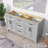 Bathroom Vanity Base Solid Wood 60'' Double Bathroom Vanity Base Only-94710672