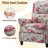Ameiah Upholstered Farmhouse Pattern White Manual Push Back Recliner with Solid Wood Legs-1477860571