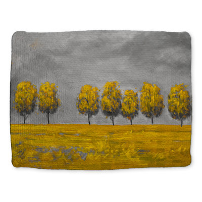 Trees in a Field Braided Polyester Placemat | Home Decor