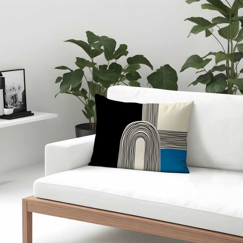 Housse et insert de coussin rectangulaire intérieur / extérieur Cassie, Turquoise, H 18 po x l 25 po