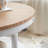 Vintage Brown Round Farmhouse Coffee Table, 2-Tier Storage-572233948-603608885