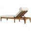 1 chaise longue inclinable en bois d'acacia avec dossier réglable pour la piscine-1381685250