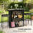 5 Piece Wicker Patio Bar Set With Glass Top Table And Shelves-429251611