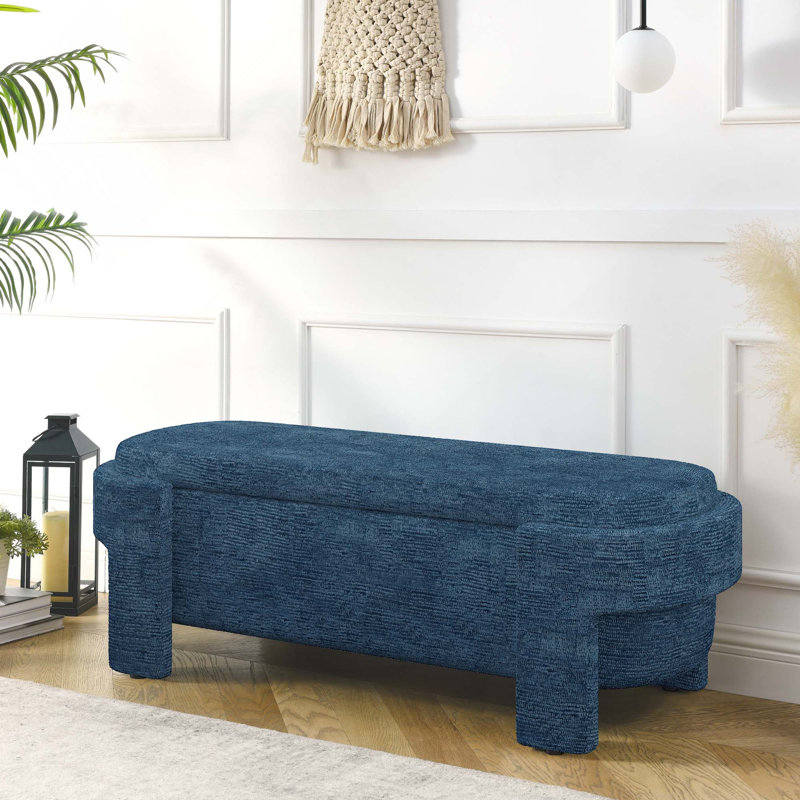 Banc rembourré avec grand espace de rangement pour le salon, le vestibule et la chambre à coucher