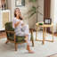 Fauteuil d'appoint Mid-Century avec accoudoirs lombaires Bruce-110957968