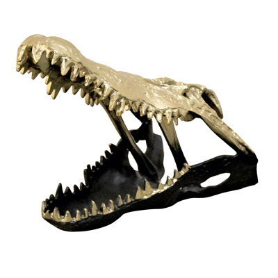 Brigner Gilded Crocodile Skull - Champagne Gold