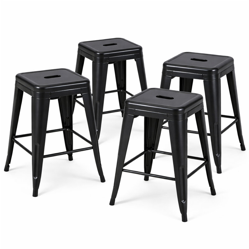 Tabouret à hauteur de comptoir 24 po, Noir, Tabouret de comptoir (siège d’une hauteur de 24
