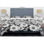 Ensemble de housse de couette à fleurs en monochrome rétro mid-century-138870838-48184867