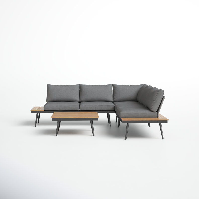 Phantom 4 - Person Modular Patio Conversation Set with Cushions, Natural