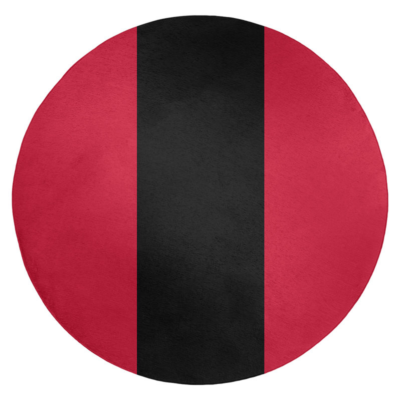 Chenille Striped Indoor Rug, Round 5'