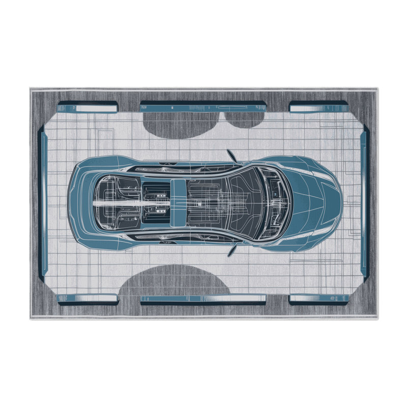 Tapis intérieur et extérieur gris Transport, Rectangulaire 8 pi x 10 pi