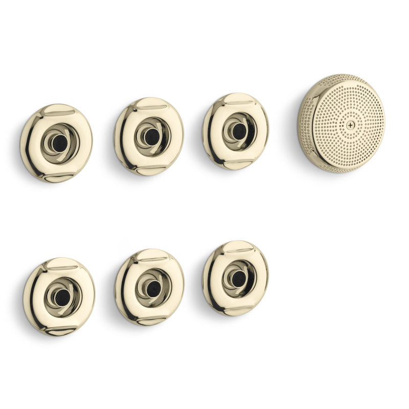Flexjet Whirlpool Trim Kit with Six Jets, Vibrant French Gold