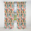 Motif de pois multicolores Dance I - Rideau abstrait - Rideau occultant en velours - 1 panneau-107551195