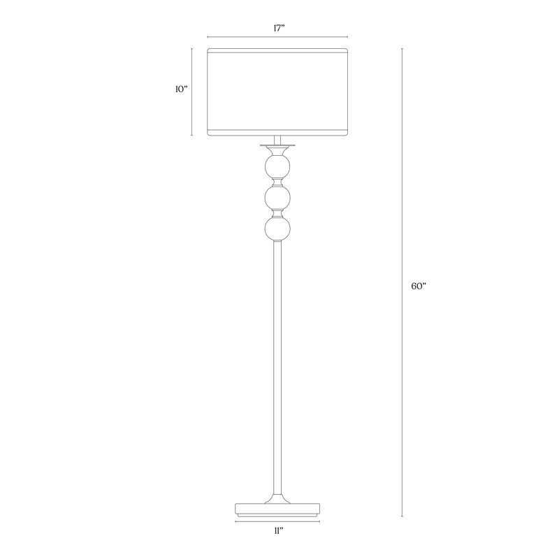 Lampe sur pied à DEL 60 po Riley