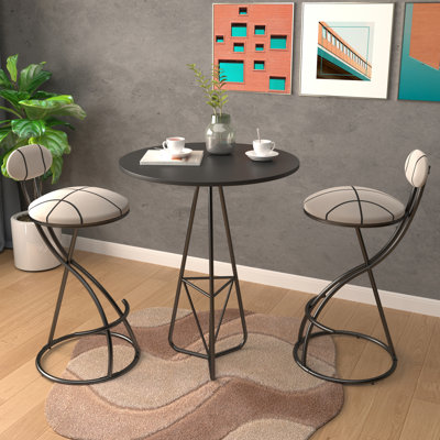 Tabourets de bar à hauteur de comptoir rayés, de 2 avec revêtement en velours moderne, ergonomiques, repose-pieds, base stable, capacité de charge de 220 livres, utilisation intérieure pour les petits tabourets de restaurant, îlot de cuisine, structure légère,
