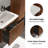 Hannemarie 24" Pre-Assembled Wall Mounted Single Bathroom Vanity with Top with Overflow-1982684496-1963093829