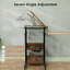 80cm W Metal Bedside Table