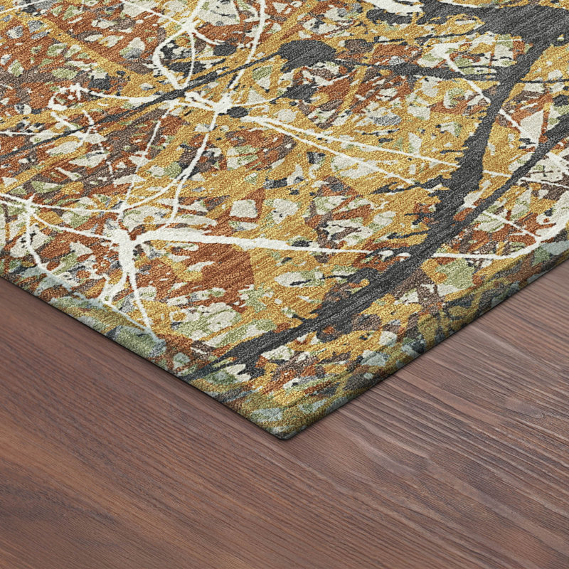 Machine Washable Indoor/Outdoor Jozwiak ACN2389 Abstract Rug, Rectangle 8' x 10'
