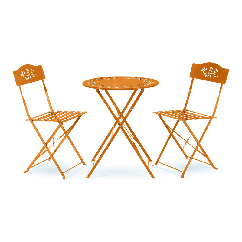 2 Seater Bistro Set, Orange