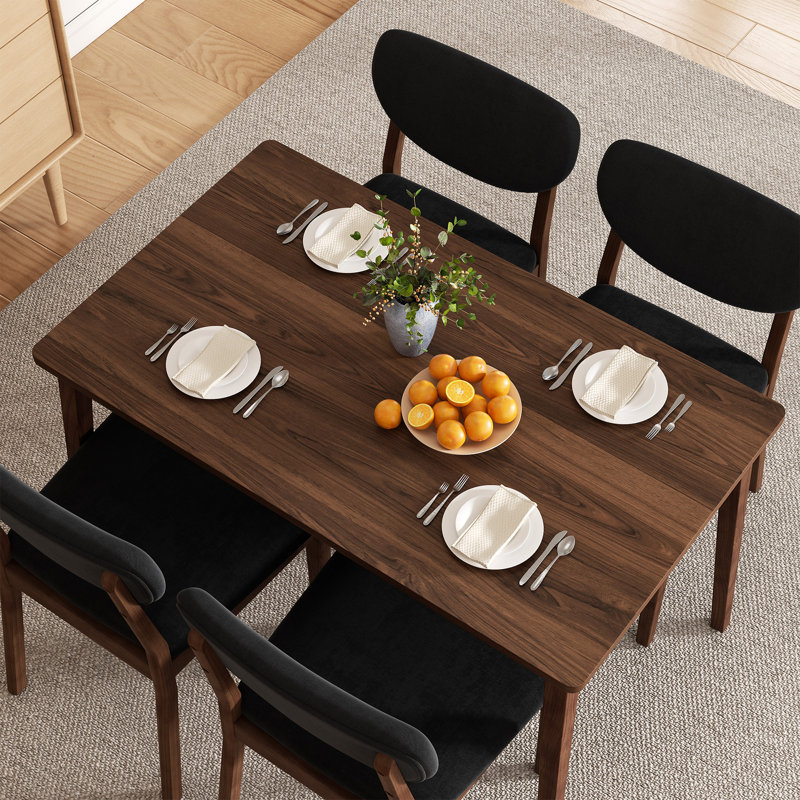 Functional Solid Wood Dining Table: Ideal for Every Home Style, Walnut