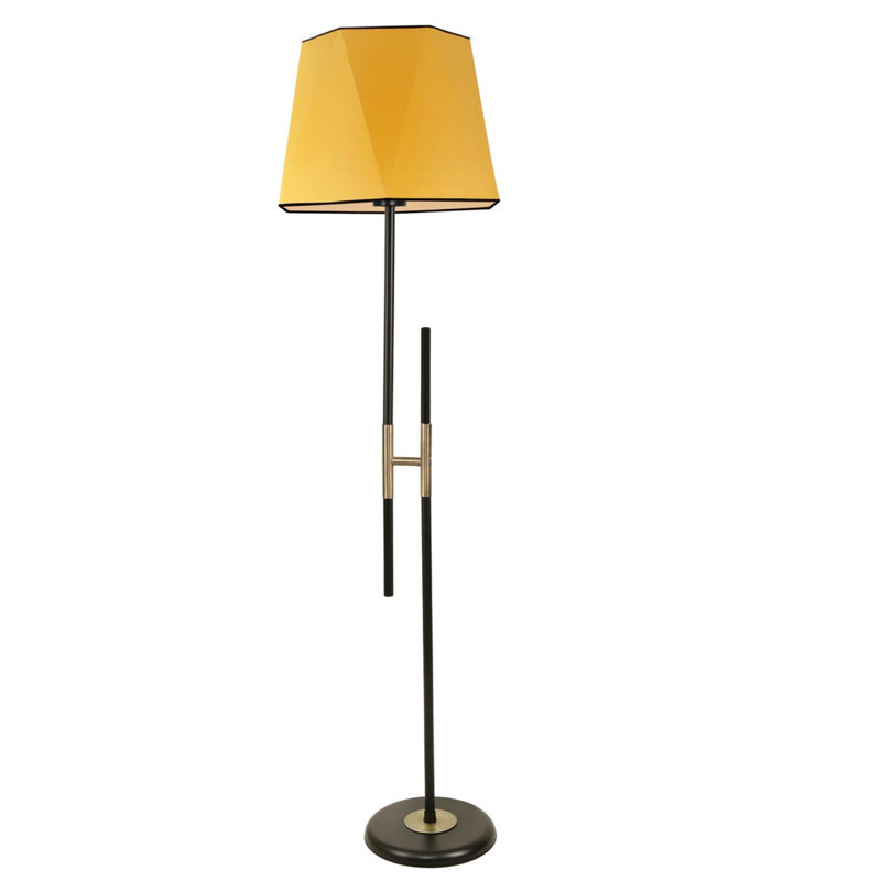 Razo 165cm Traditional Floor Lamp, Yellow, Black