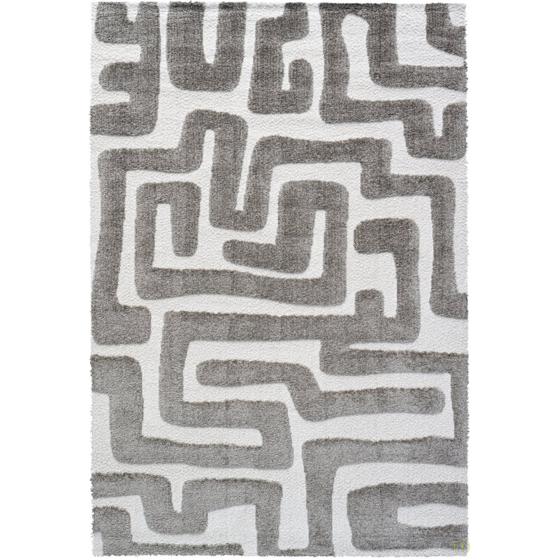 Tapis en polyester recyclé Lillian, Rectangle 5 pi 3 po x 7 pi 6 po