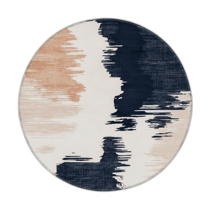 Watercolor Beige Indoor and Outdoor Area Rug, Rectangle 8' x 10'