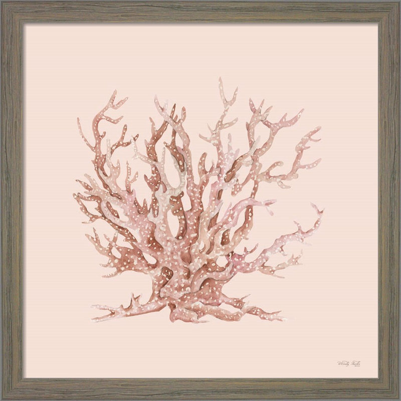 «Pink Coral» par Cindy Jacobs, art encadré (ensemble de 2)
