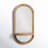 Meliora Wood Framed Capsule Mirror with Shelf-1192783756-1192783755