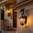 Solar Wall Lantern Outdoor, Clear Glass And Aluminum Lmb
