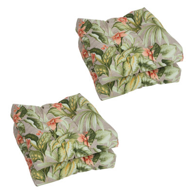 19-Inch Square Outdoor Tufted Dining Chair Cushions (Set Of 4)