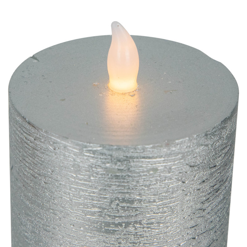Bougie sans flamme et sans parfum, Argent brossé