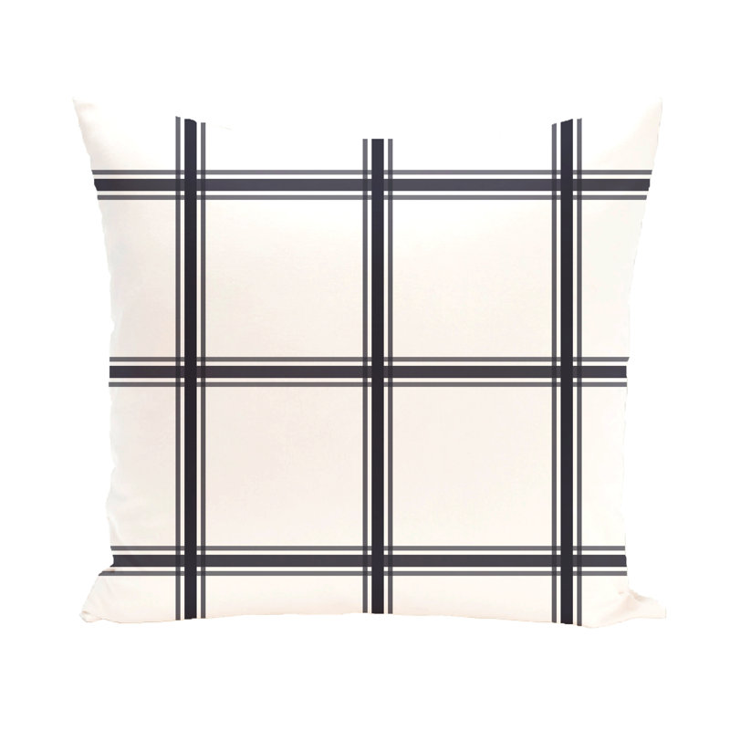 Plaid Outdoor Reversible Throw Pillow, 20" H x 20" W, Bewitching