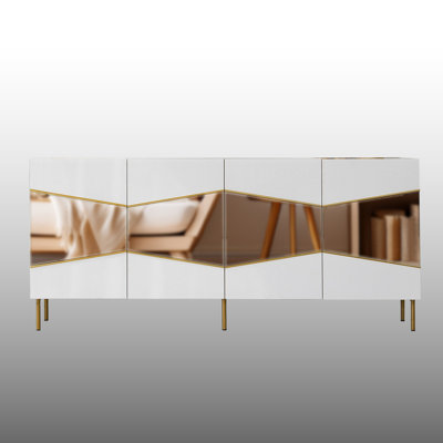 70.9'' Mirrored Luxury Console Table