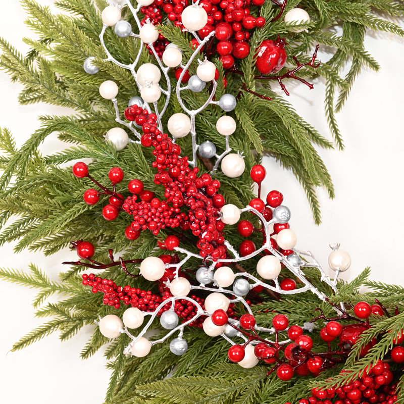 Couronne hivernale artificielle 26 "de Noël