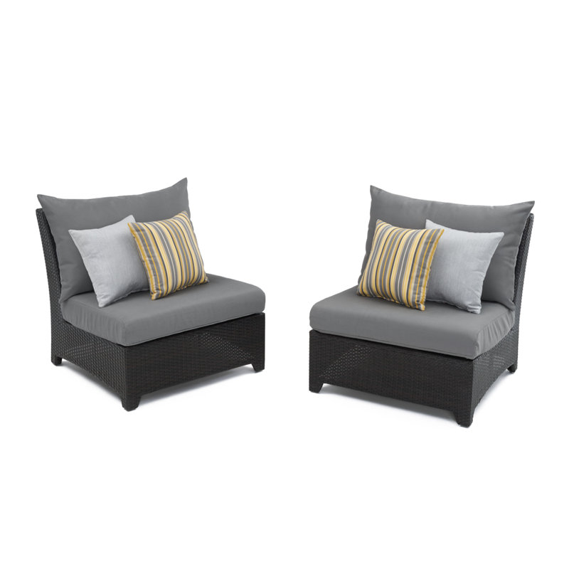 Deco 6 Piece Setting Group with Cushions, Charcoal Grey Sunbrella®
