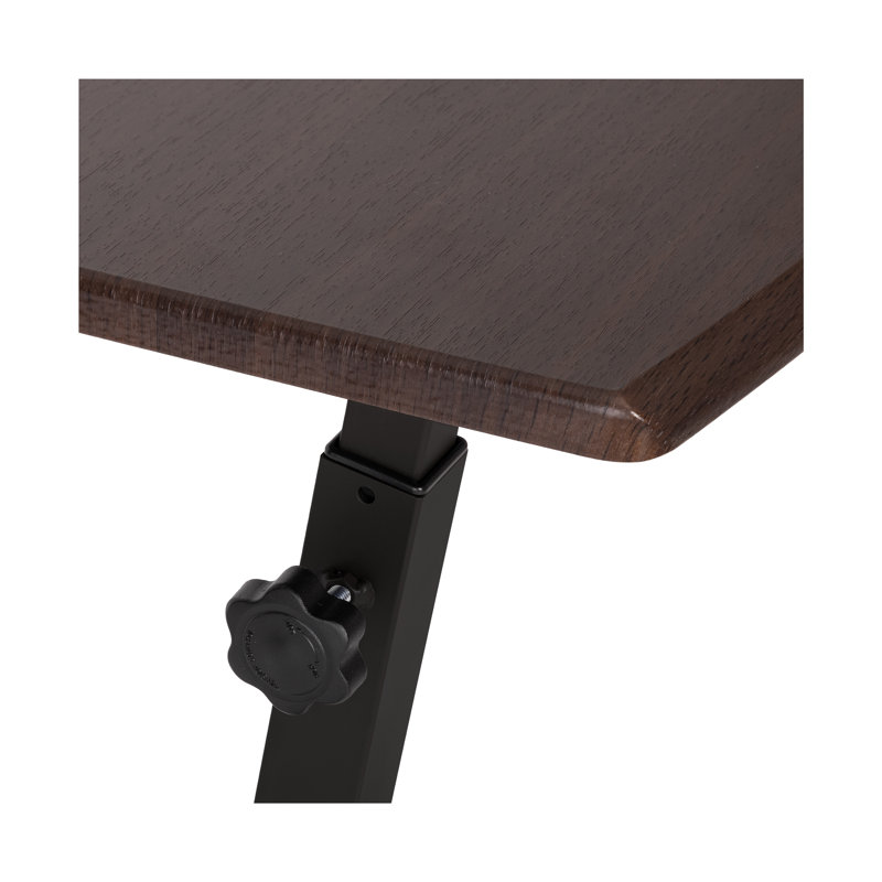  24'' W Rolling Desk or Stand with Wheels, Walnut