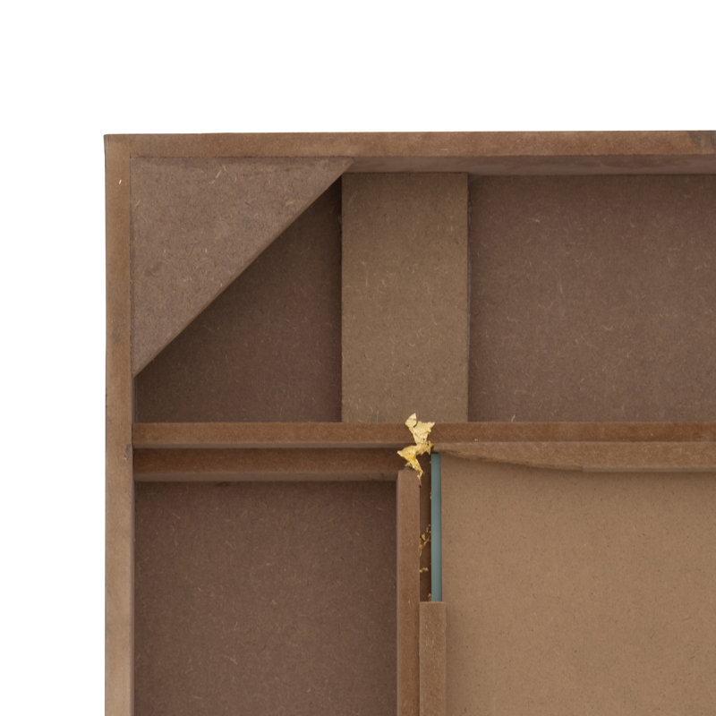 Miroir en bois et verre au design moderne métallique pour le bureau d'une chambre à coucher - Or 87 po