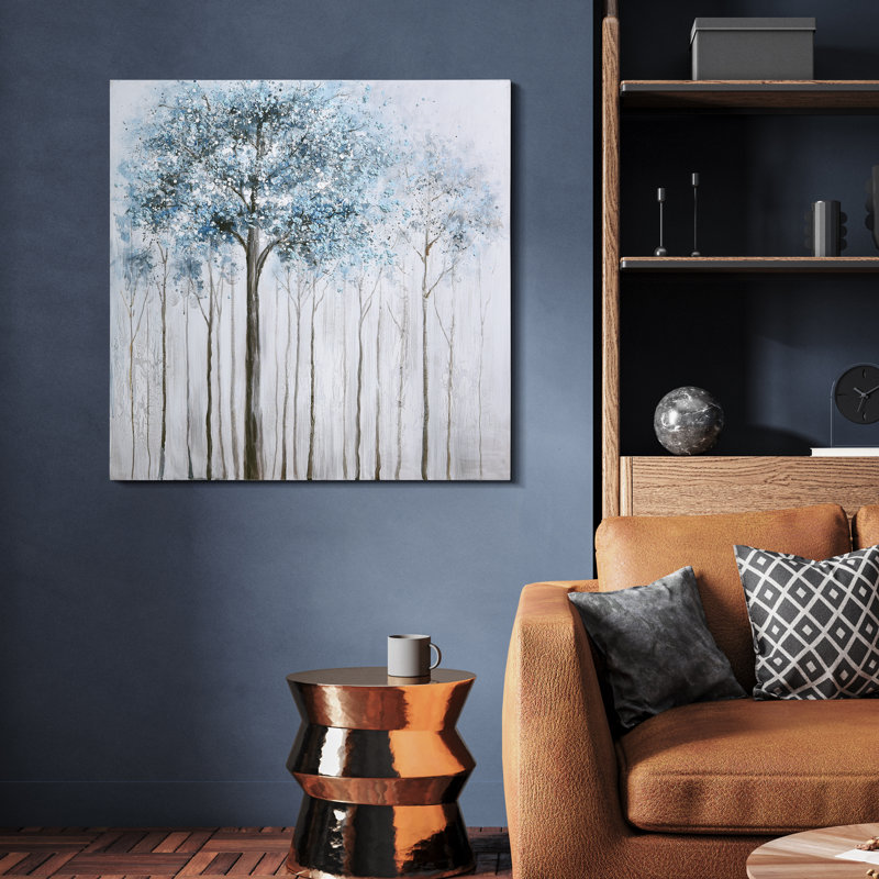 «Winter Forest 1 Textured Metallic» par Martin Edwards, reproduction d'art sur toile tendue