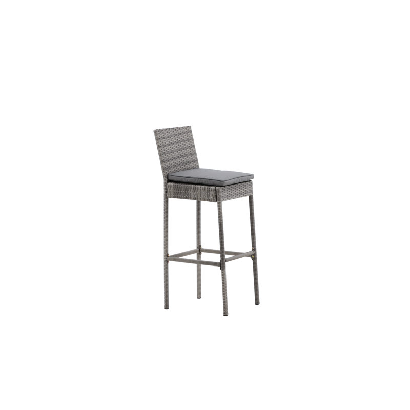 Lelea Metal Outdoor 75cm Bar Stool with Cushion