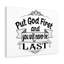 «Put God First» - impression sur toile tendue-53643641