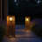 Large Geometric Hollow Design Solar Powered Integrated LED Outdoor Lantern (Set of 2) Solar Lighting