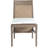 Savannah Alum. Extended Back Side Chair Oak/Raffia