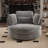 50" W Oversized Upholstered Swivel Barrel Chair-205931507