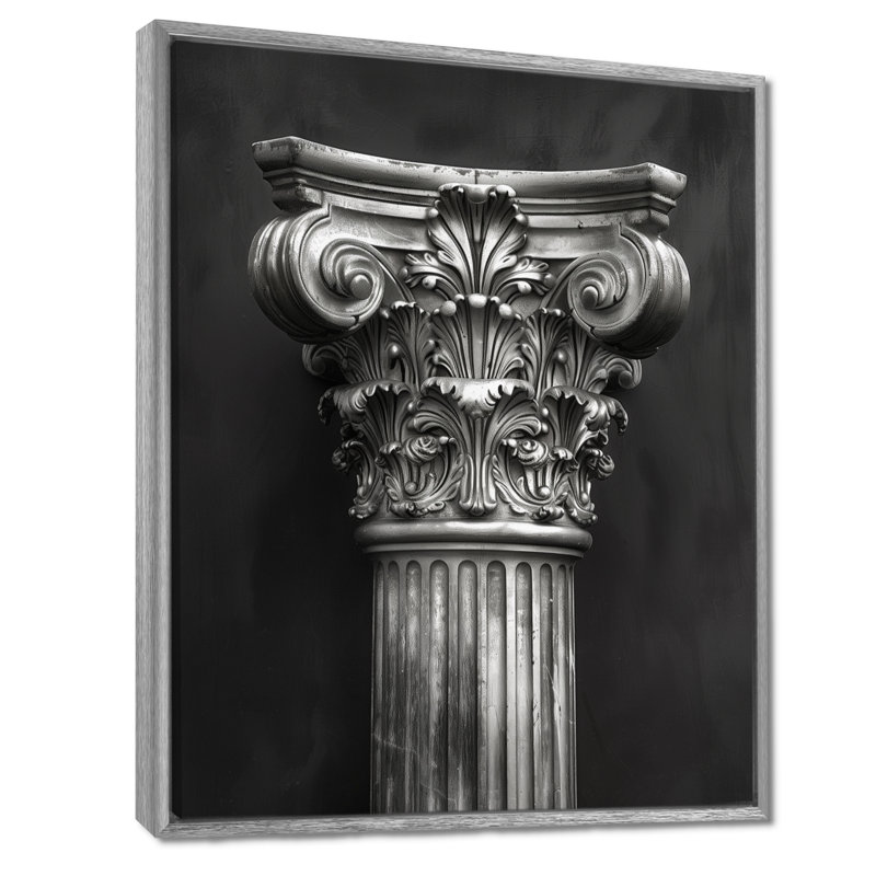 Monochromes romains architecturaux, reproduction d'art mural, H 24 po x l 32 po, Encadrement argenté
