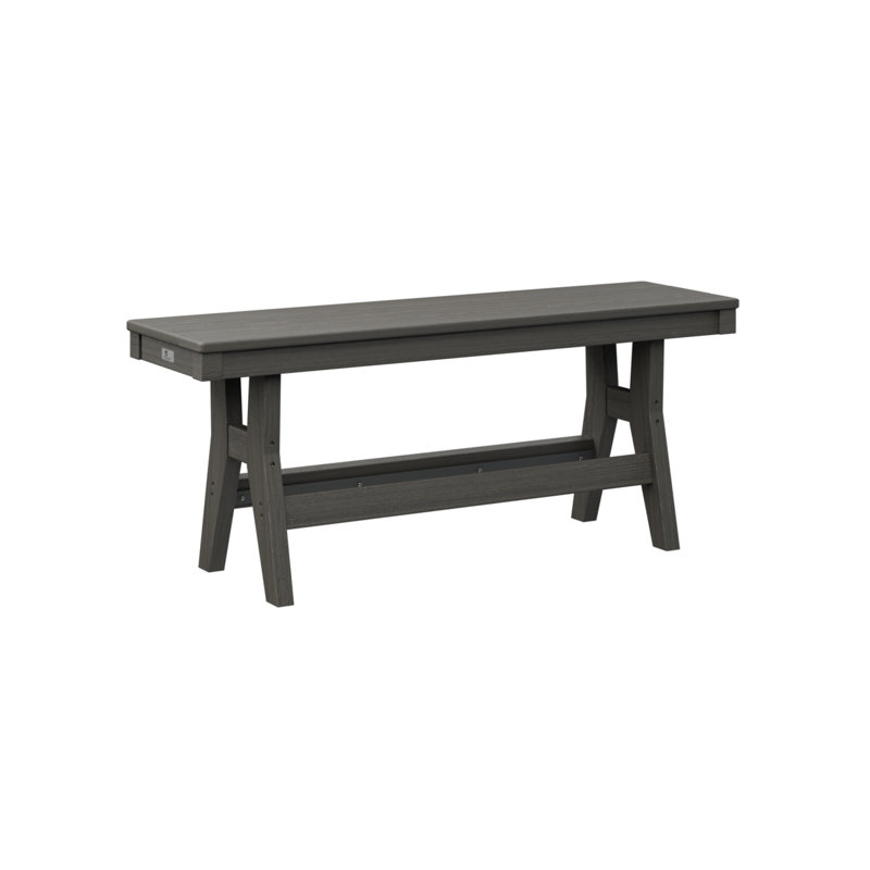 Banc portatif Berlin de 44 po, H 18 po x l 44 po x P 12,5 po, Gris côtier